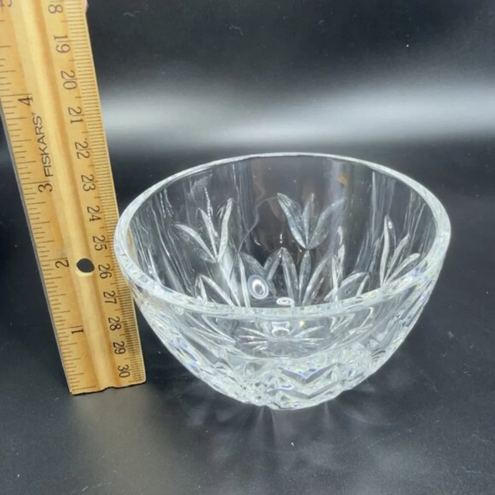 Waterford‎ Clear Crystal Thank You Vanity Bowl Dish Tulips Condiment Dish Holder